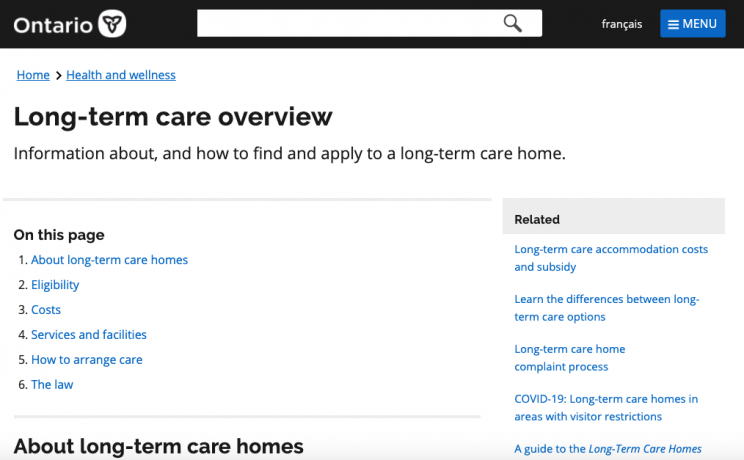 Long-term care overview